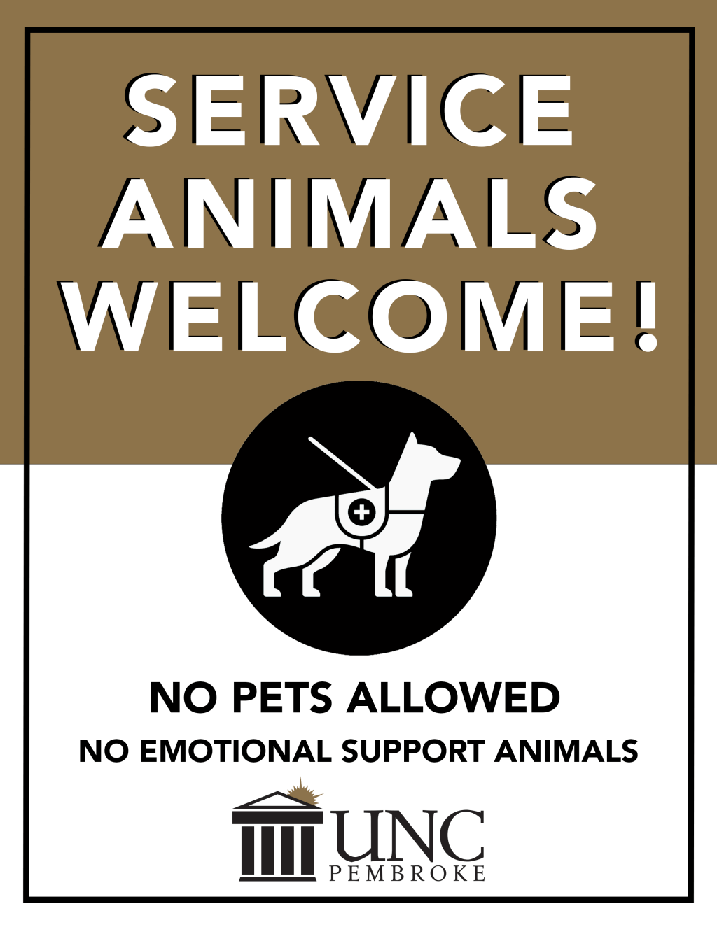 Service Animal Sign